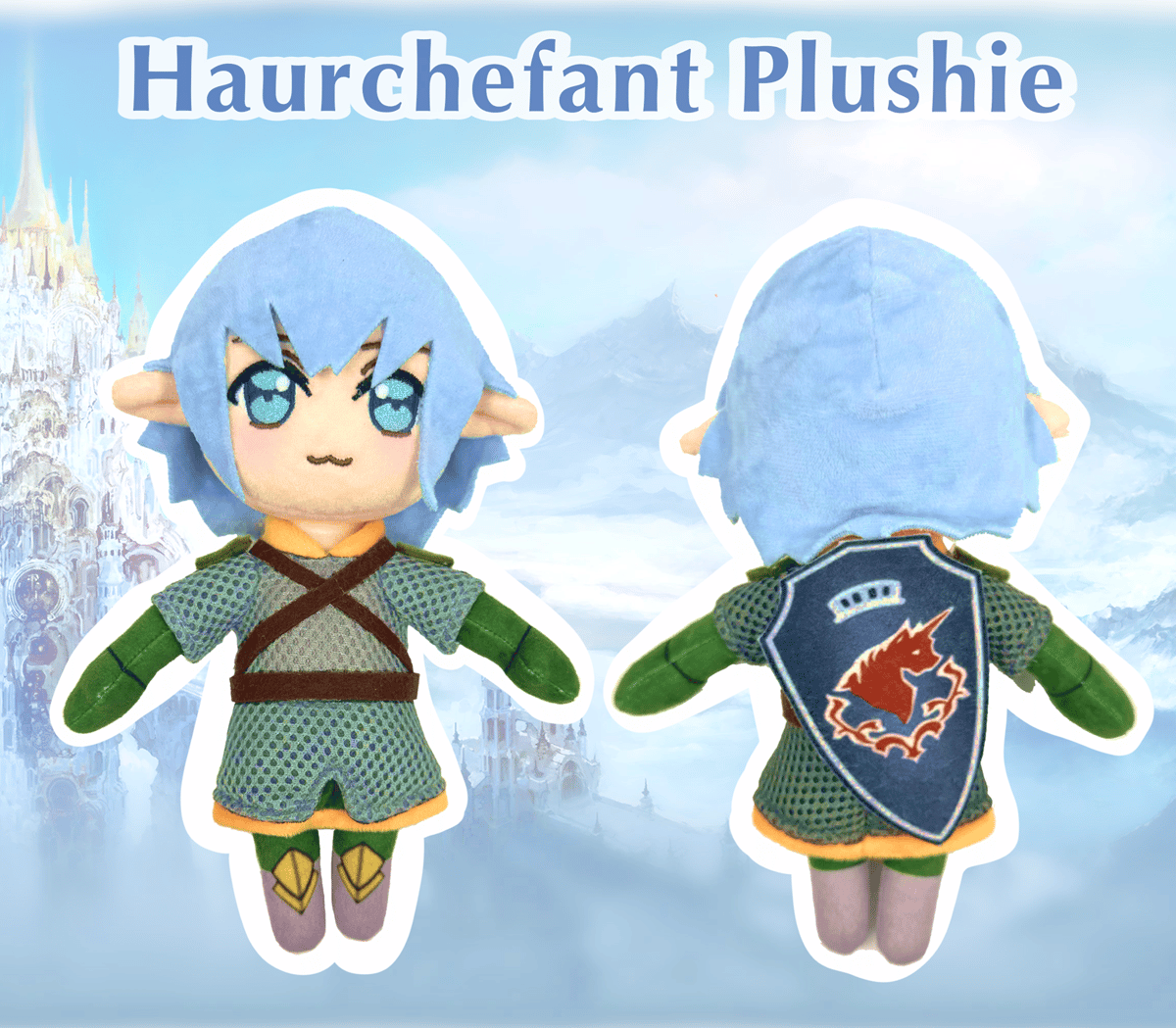 FFXIV FF14 Final Fantasy XIV 14 popular Haurchefant Greystone cotton doll plush +clothes